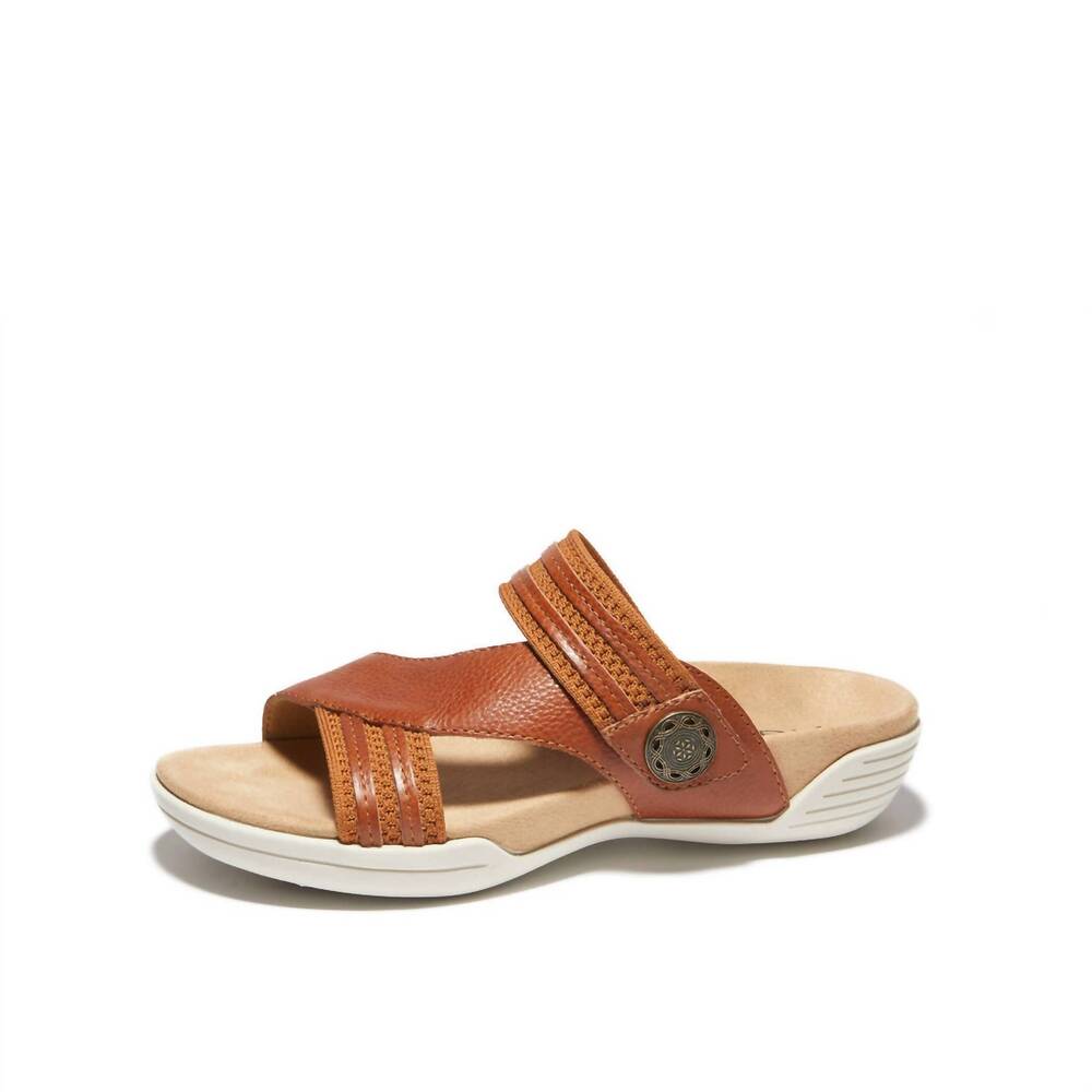 NEW HALSA FOOTWEAR women's desiree sandals in cognac